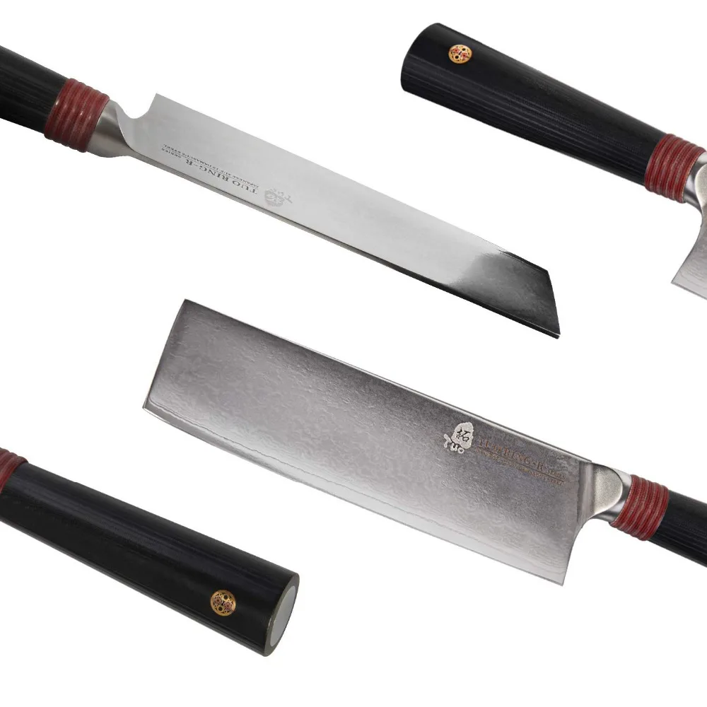 TUO столовые приборы кольцо-R серия kiritsuke Ножи 6 5 &quot-AUS-10 японской дамасской