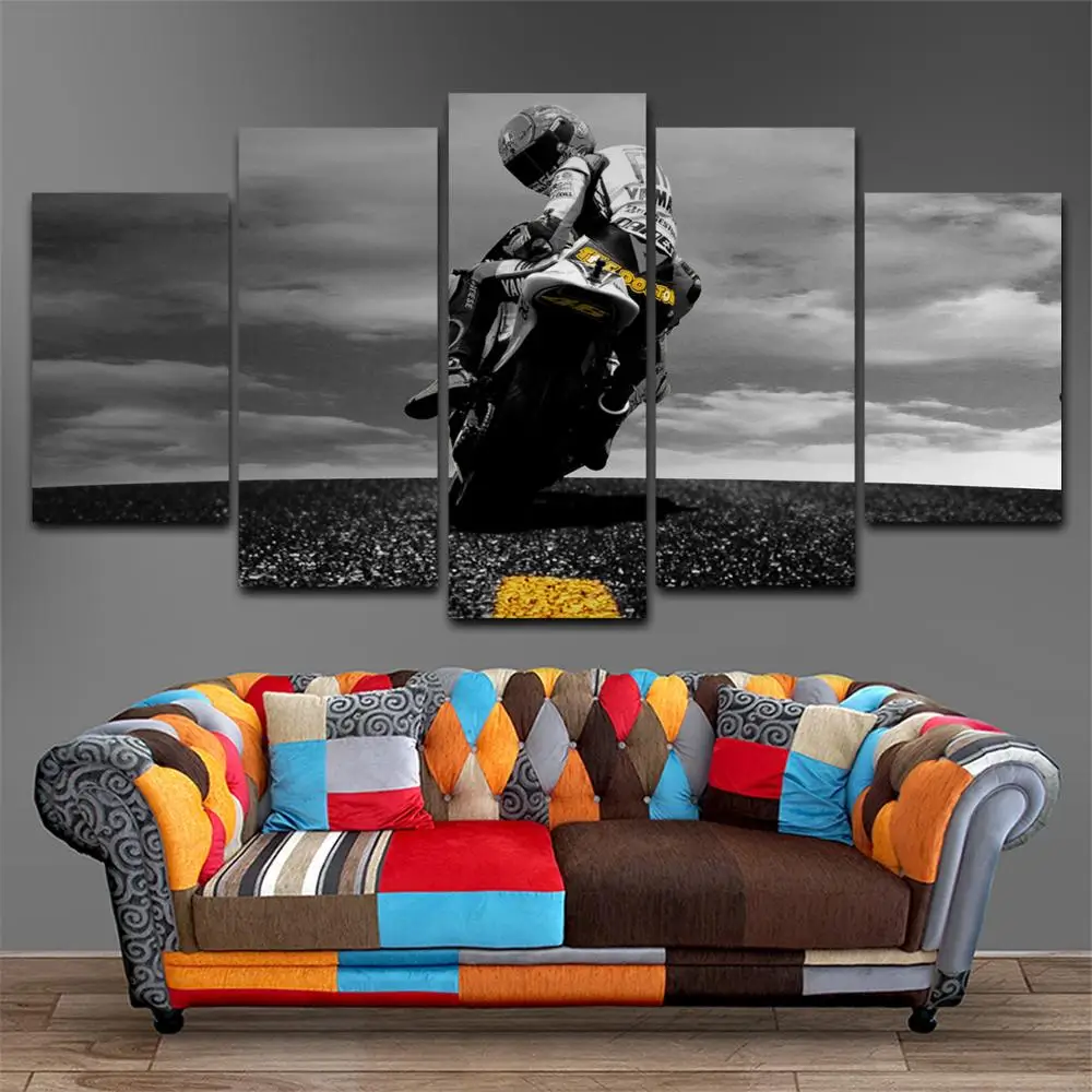 

Drop shipping 5 Panel Wall Art Pictures Canvas Painting abstract canvas poster painting decoration for living room LW303