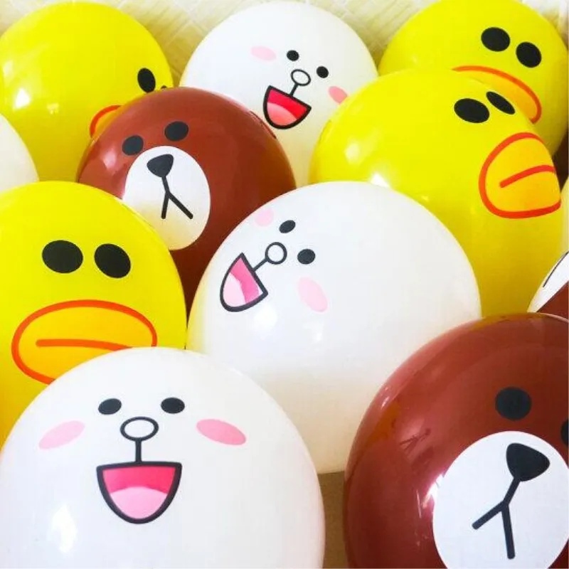 С изображением воздушных шариков s50pcs/lot12 дюймовый круглый латексный коричневый