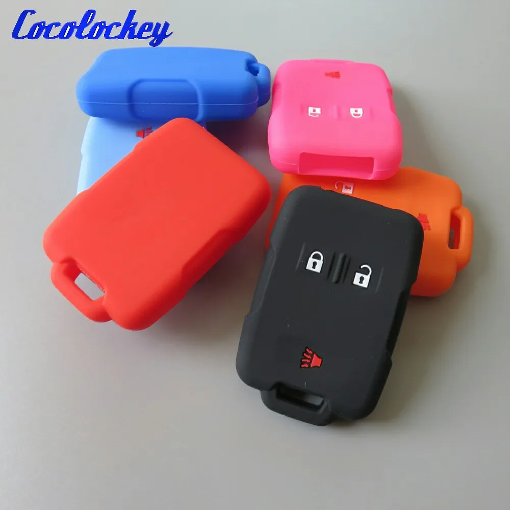 Cocolockey силиконовый чехол для автомобильного ключа GMC SIERRA CHEVROLET SILVERADO CHEVY 3 кнопки