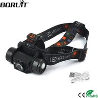 boruit rj 020 xpe led induction headlamp 1000lm motion sensor headlight 18650 rechargeable head torch for camping hunting