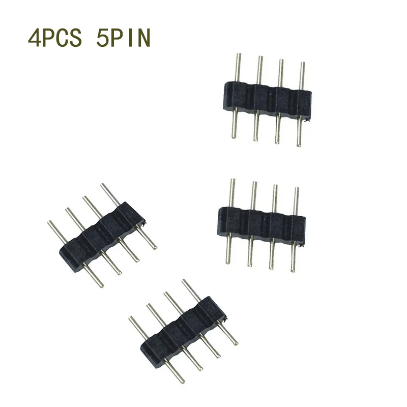 10 шт/4 шт 4 Pin/5 Pin коннектор RGBW адаптер штырь мужской тип двойной для RGB 5050 3528