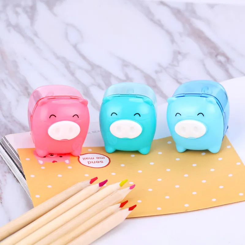 Deli Cute mini pig точилка для карандашей цветная карандаша ручная лезвия из сплава