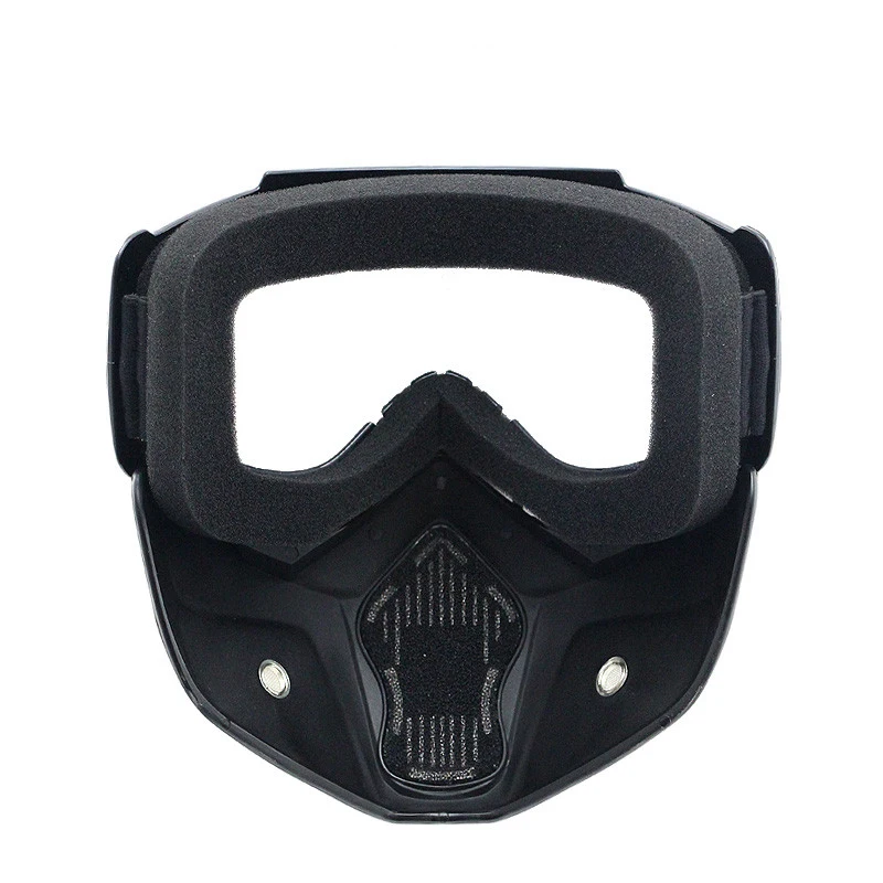 Маска для мотоциклетного шлема 3/4 винтажная с фильтром рта | Автомобили и