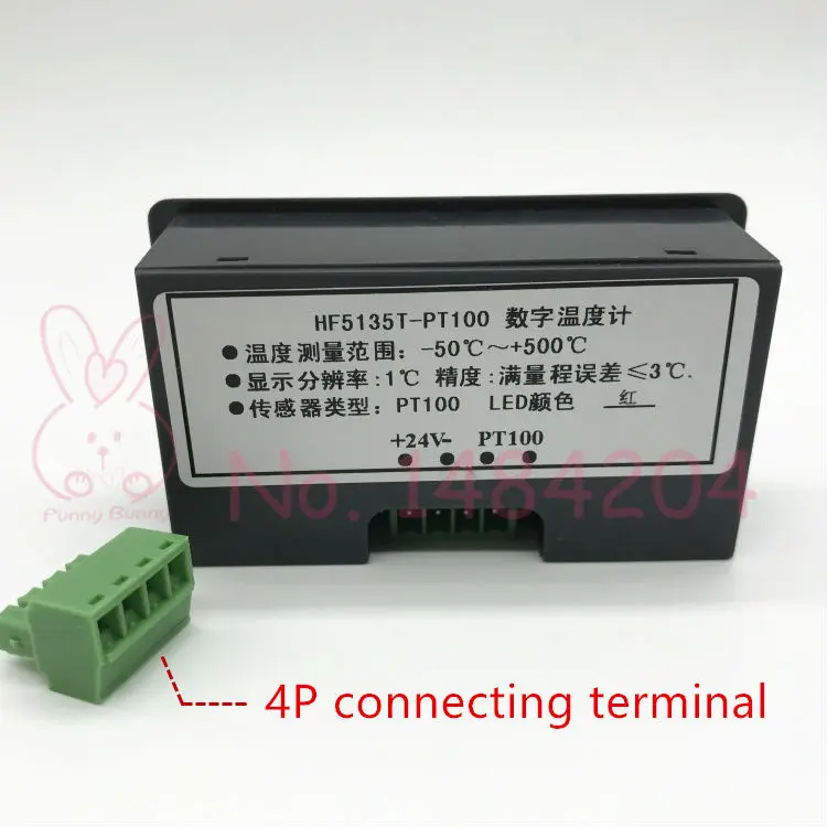 Цифровой термометр-50~ 500C DC24V/12 V/5 V источник питания с датчиком Pt100 красный светодиодный индикатор температуры Pt100