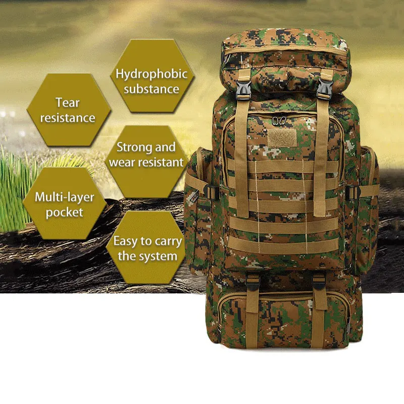 Прочный спортивный водонепроницаемый тактический военный рюкзак для активного