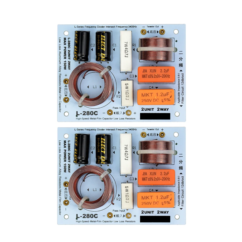 2 шт. детали для динамика|2 way crossover filters|2 speaker crossoverfilter speakers |