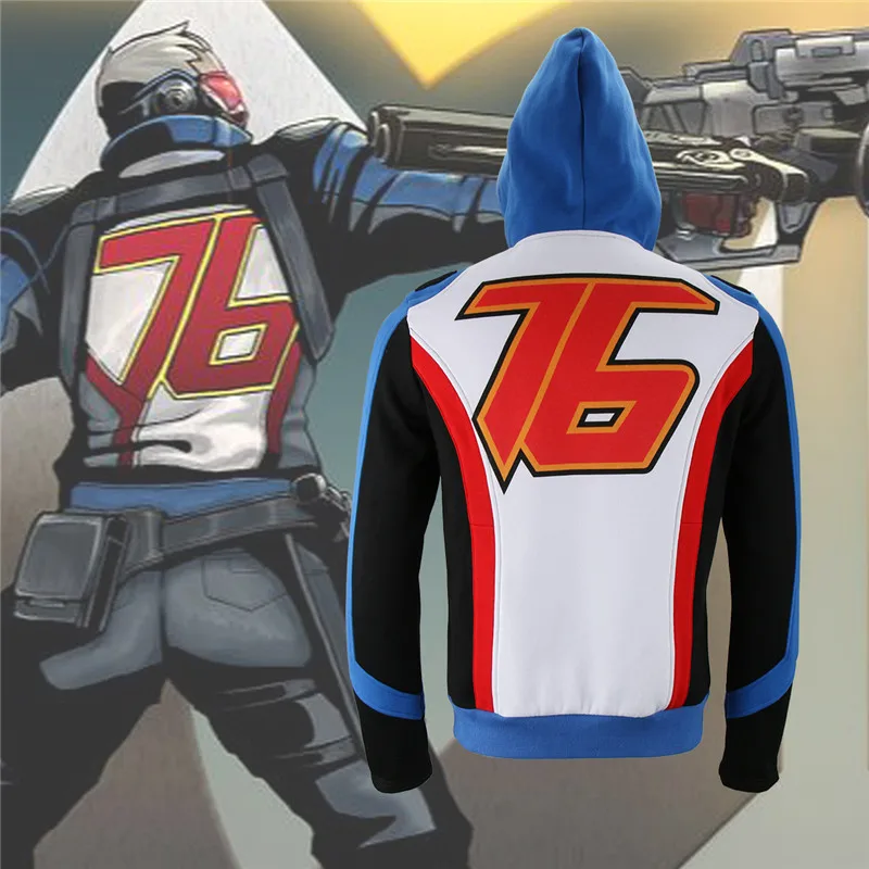 Мужские толстовки Game Over Watch 76 курток солдата пальто для косплея свитшоты костюм