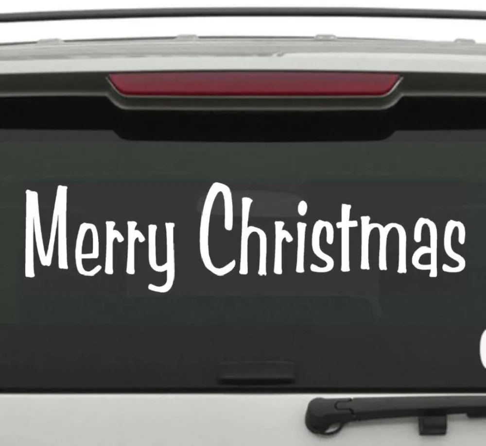 Счастливого Рождества Высечки Виниловые наклейки на стену для окна автомобиля