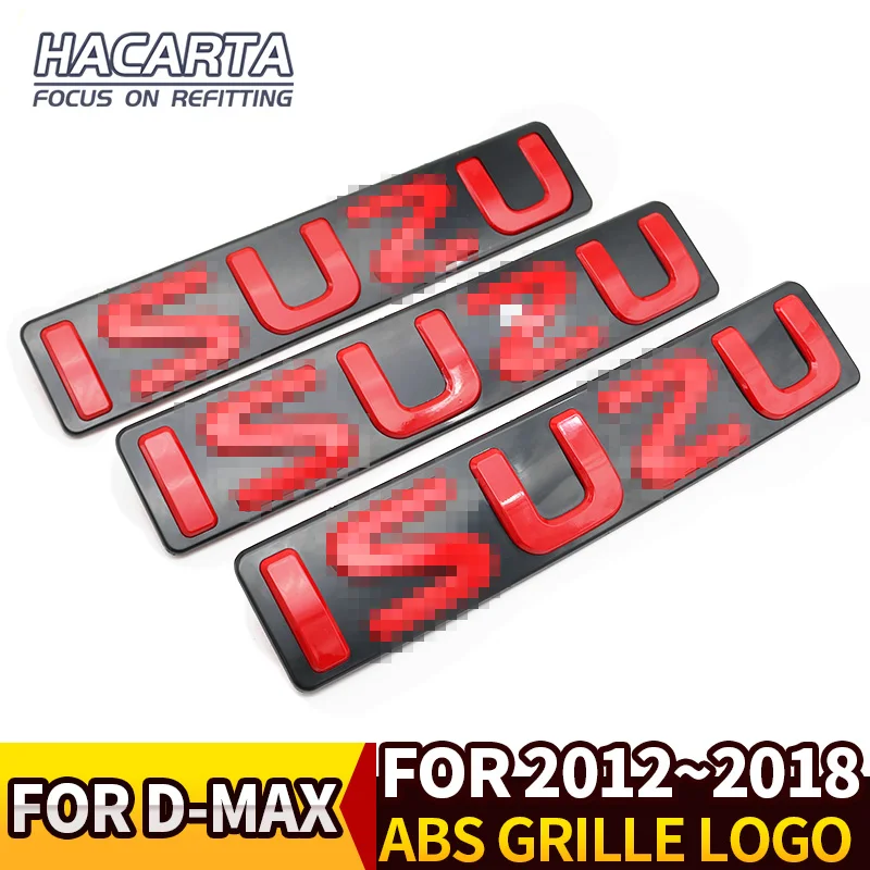 Передняя решетка с логотипом для 2012 2019 Модели Isuzu D max красный логотип красными