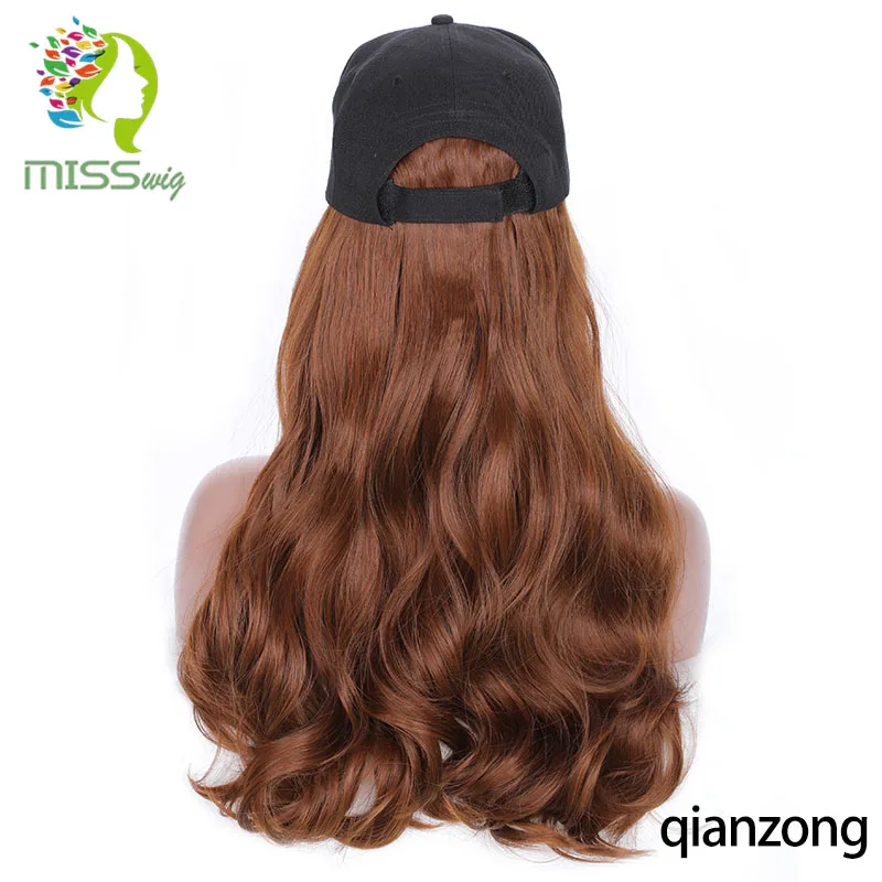 T27/30/4 Miss wig кудрявый Кудрявый Длинный 22 дюймов натуральный черный колпачок волосы для наращивания шляпа шиньон синтетический термостойкий волос кусок - Цвет: T27/30/4