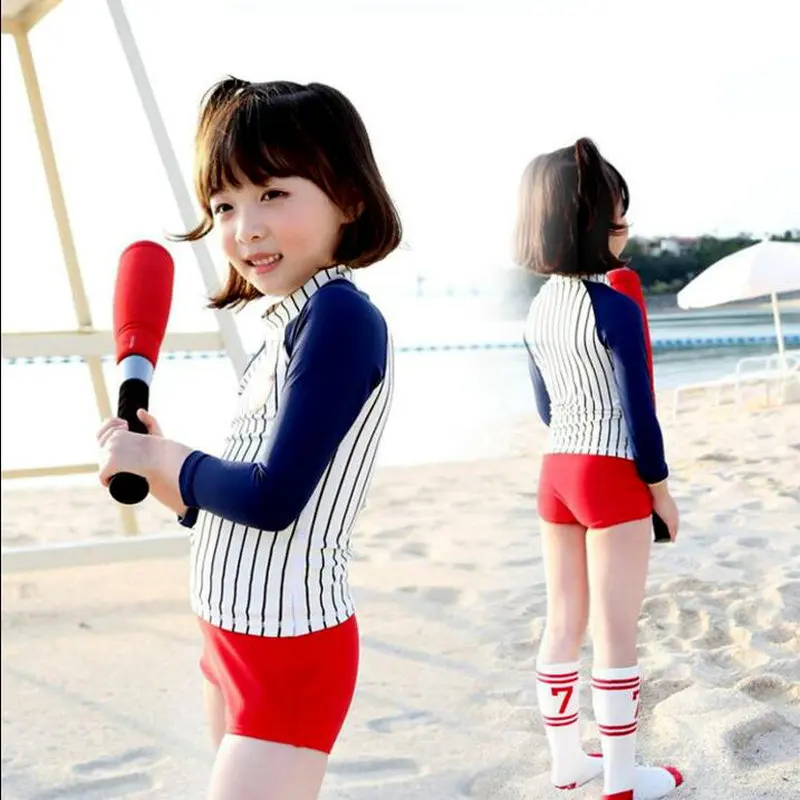 Usemeall/корейские Купальники 3 предмета купальный костюм для детей Детский