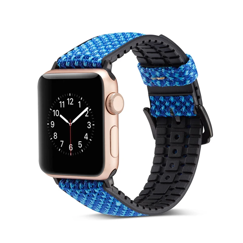 Ремешок силиконовый и кожаный для apple watch band 44 мм 42 38 40 водонепроницаемый