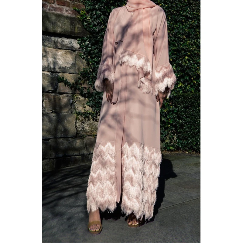 2020 скромная Лоскутная мусульманская одежда элегантный открытый кардиган абайя