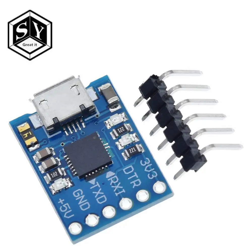 1 шт. модуль Great IT CJMCU CP2102 MICRO USB для UART TTL 6 контактный последовательный конвертер STC