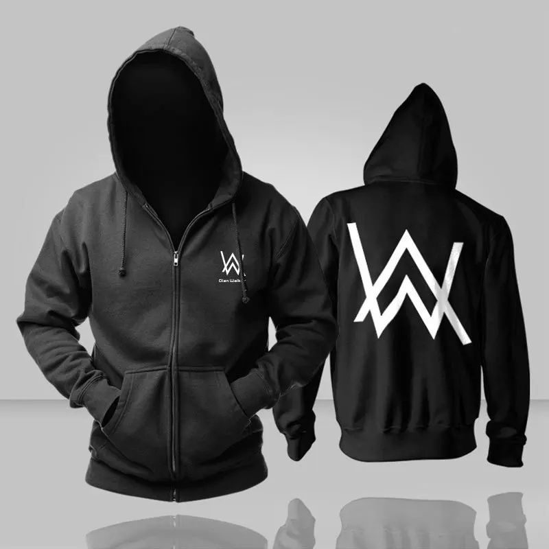 Новый Alan Walker DJ свитер с капюшоном на молнии электрическая Выцветшая куртка