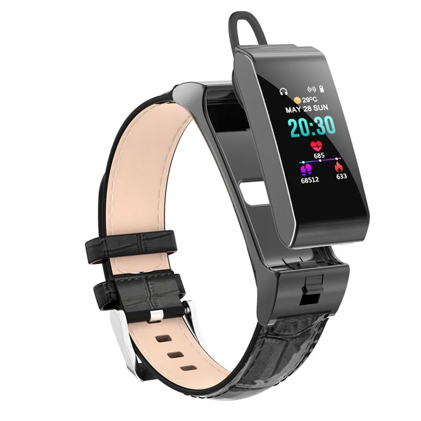 HIPERDEAL 2 в 1 Смарт часы Bluetooth гарнитура монитор сердечного ритма фитнес трекер AI