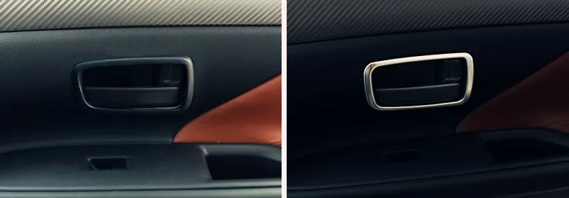 Фото 4 шт., защитные накладки на дверные ручки для Mitsubishi Outlander 2013, 2014, 2015, 2016 №2