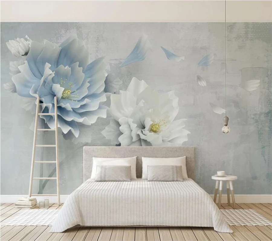 

beibehang Custom wallpaper 3D solid murals new creative new Chinese embossed peony 3d TV background wall papers home decor mural