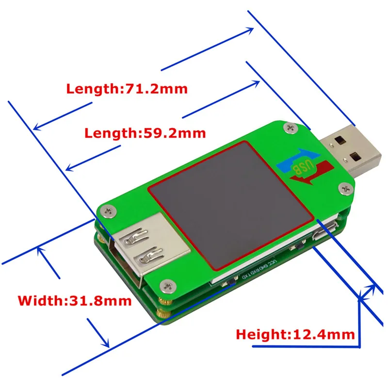 USB тестер QC2.0 измеритель напряжения и силы тока онлайн вольт постоянного быстрое