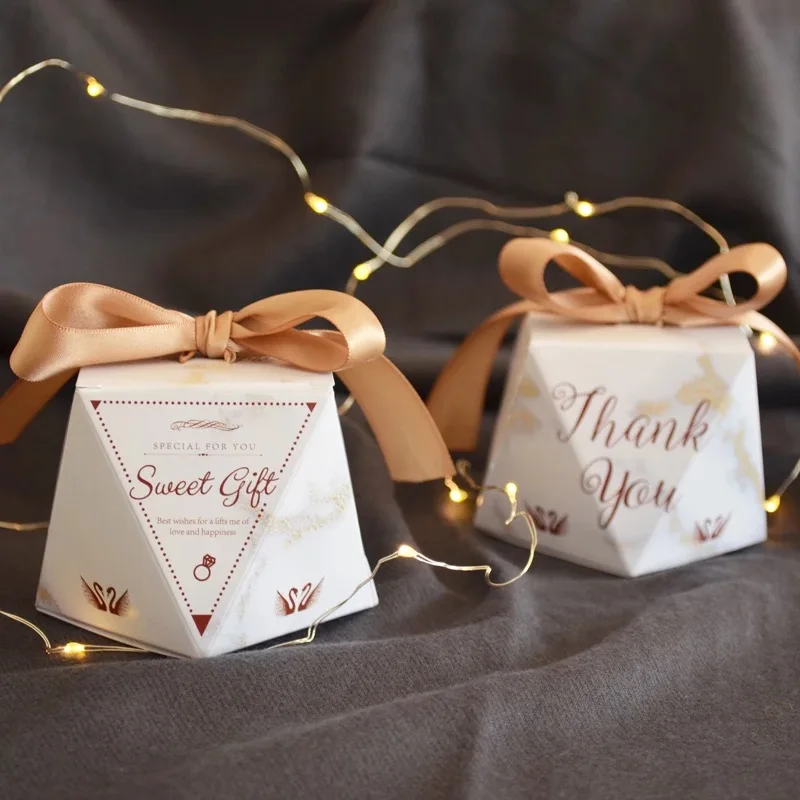 30 шт. Творческий бриллиант белый Мрамор коробка конфет свадебной Обручение