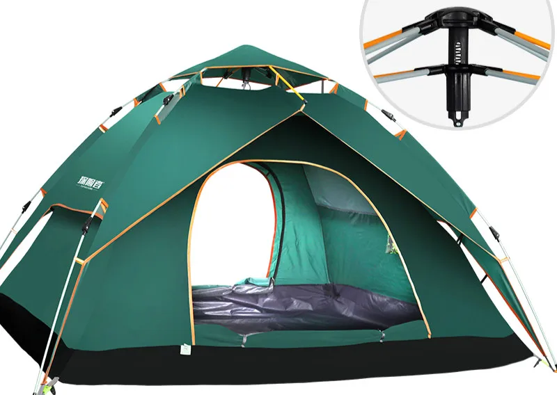 Автоматическая палатка двойная водонепроницаемая для кемпинга Семейный