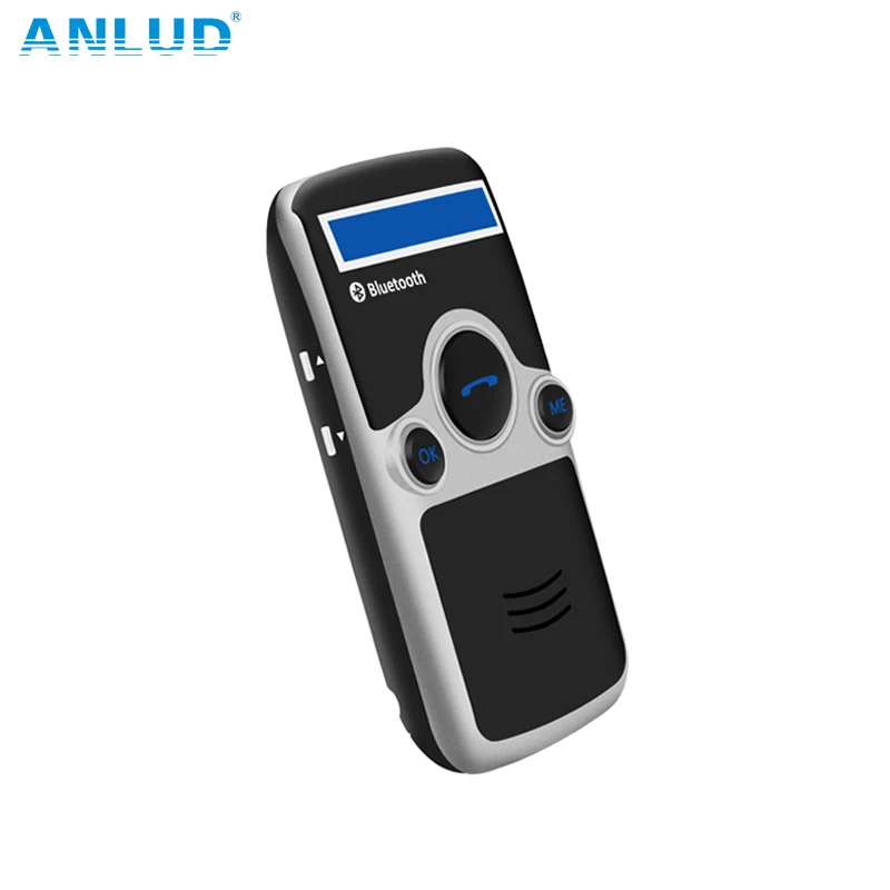ANLUD A6 Солнечная Беспроводная гарнитура Bluetooth автомобильный комплект Fm стерео передатчик светодиодный дисплей с именем автоматический ответ аудио Громкая связь