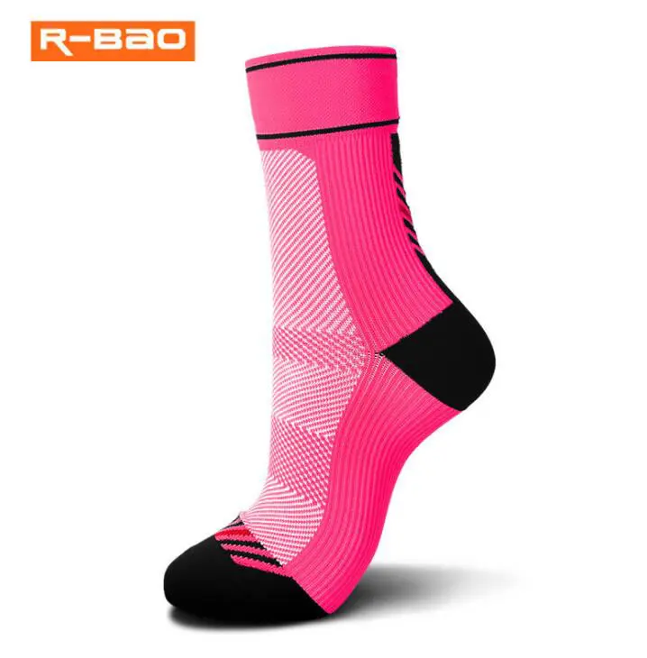 pink R-BAO 1 пара профессиональные велосипедные носки мужские и женские спортивные велосипедные носки мужские велосипедные носки chaussette cyclisme 4 цвета - Цвет: pink