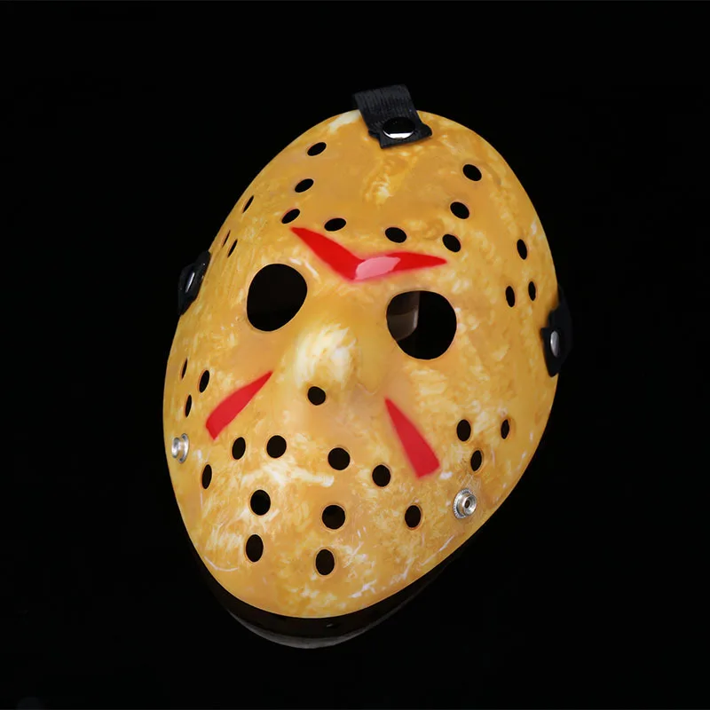 Цвет: желтый GNHYLL Jason Voorhees страшный реквизит Хоккей Хэллоуин косплей страшная маска пятница хороший Хэллоуин маска - Цвет: Цвет: желтый