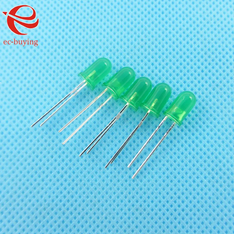 Зеленый светодиод 5 мм рассеянные круглые светоизлучающие диоды лампа шарик DIP Plug