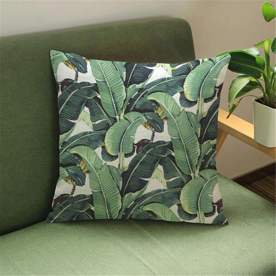 Monstera листья пальмы тропические растения декоративные Бархатные чехлы для