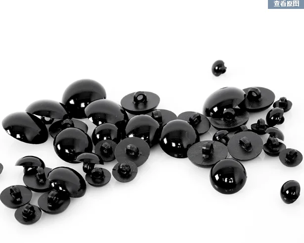 Free shipping 100pcs/lot Black mushroom buttons DIY fabric toy doll eyes button baldheaded children decorative 10mm-25mm | Дом и сад