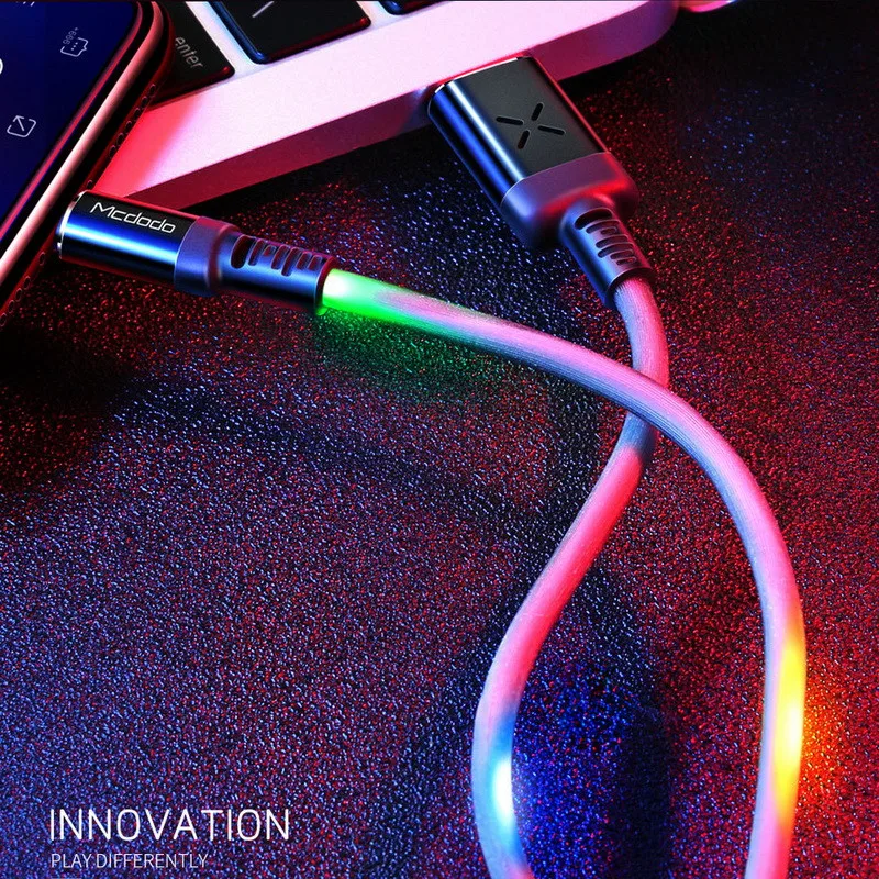 MCDODO регулятор громкости USB кабель со светодиодной подсветкой быстрая зарядка