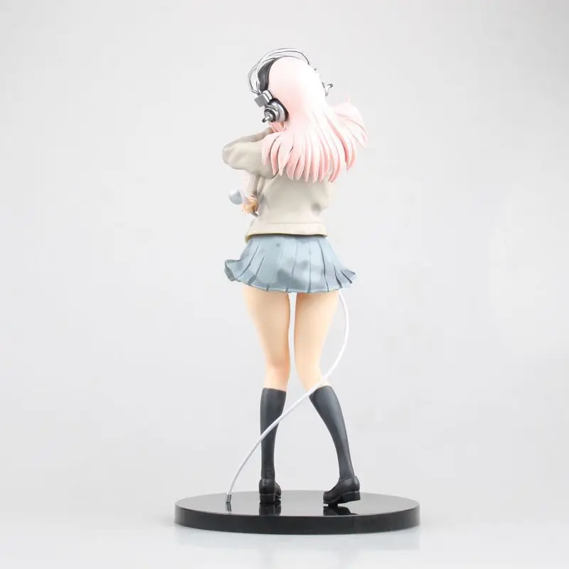 Аниме сексуальная фигура супер Sonico зима вер. Предварительно окрашенные ПВХ Фигурки Коллекционная модель игрушки куклы 27 см серые цвета
