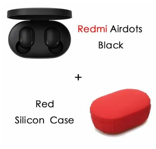 with case Оригинальные беспроводные наушники Xiaomi Redmi AirDots True, bluetooth 5,0, DSP, активная гарнитура с шумоподавлением, наушники с микрофоном - Цвет: with case
