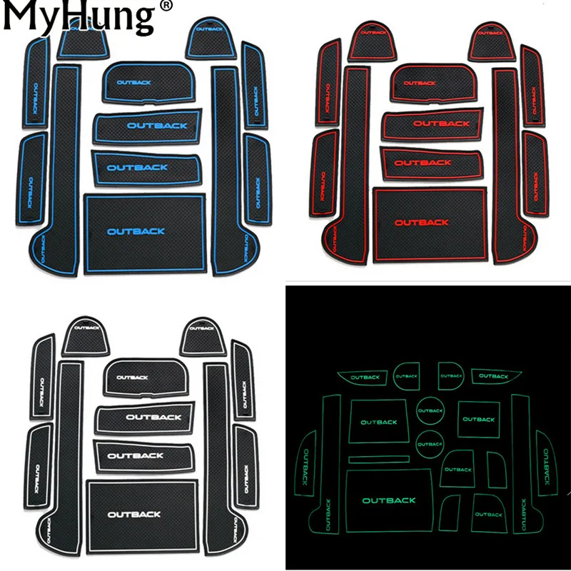 

Fit For Subaru Outback 2010 To 2014 Car Non-Slip Cup Cushion Door Groove Mat Covers Cup Mat 12pcs Per Set Car Accessories