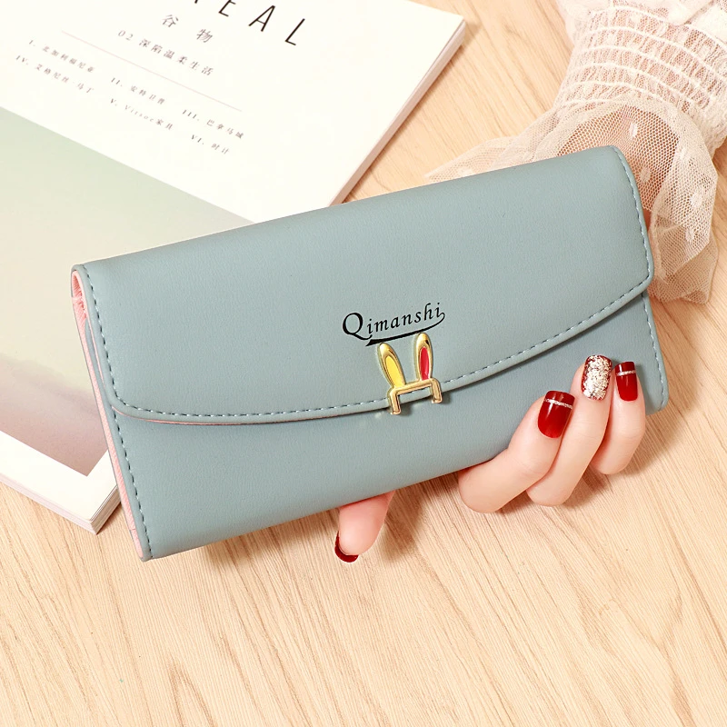 Для женщин большой кошелек с отделами 2019 новый милый простой маленький