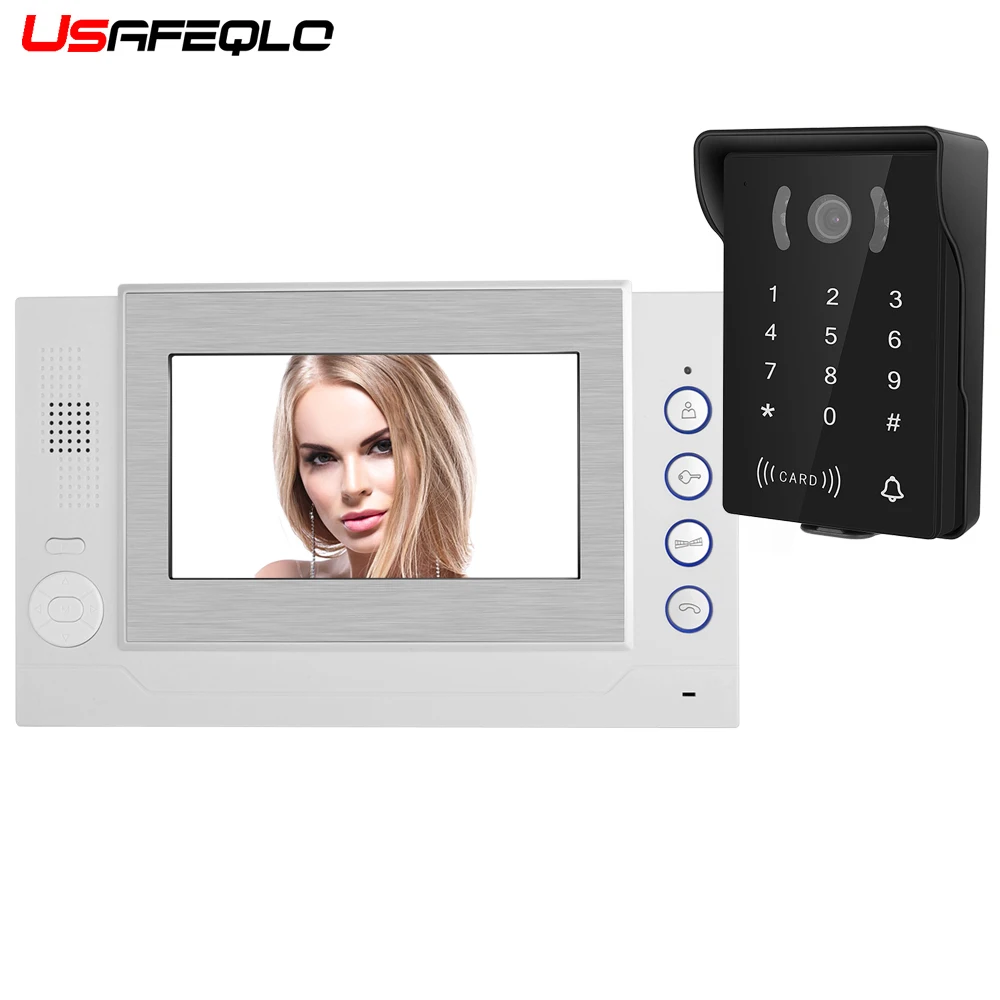 USAFEQLO 7 ''TFT lcd проводной видео телефон двери визуальный видеодомофон спикерфон