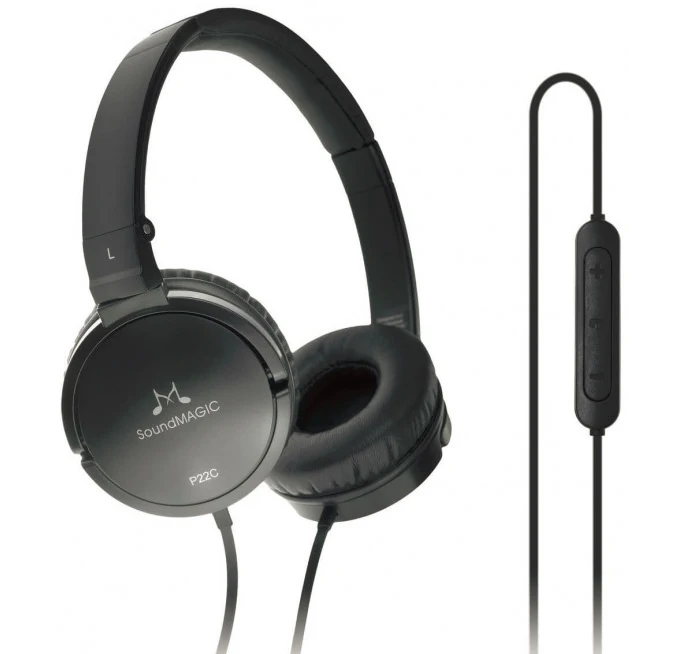 Портативные наушники SoundMAGIC P22C с универсальным управлением смартфоном и