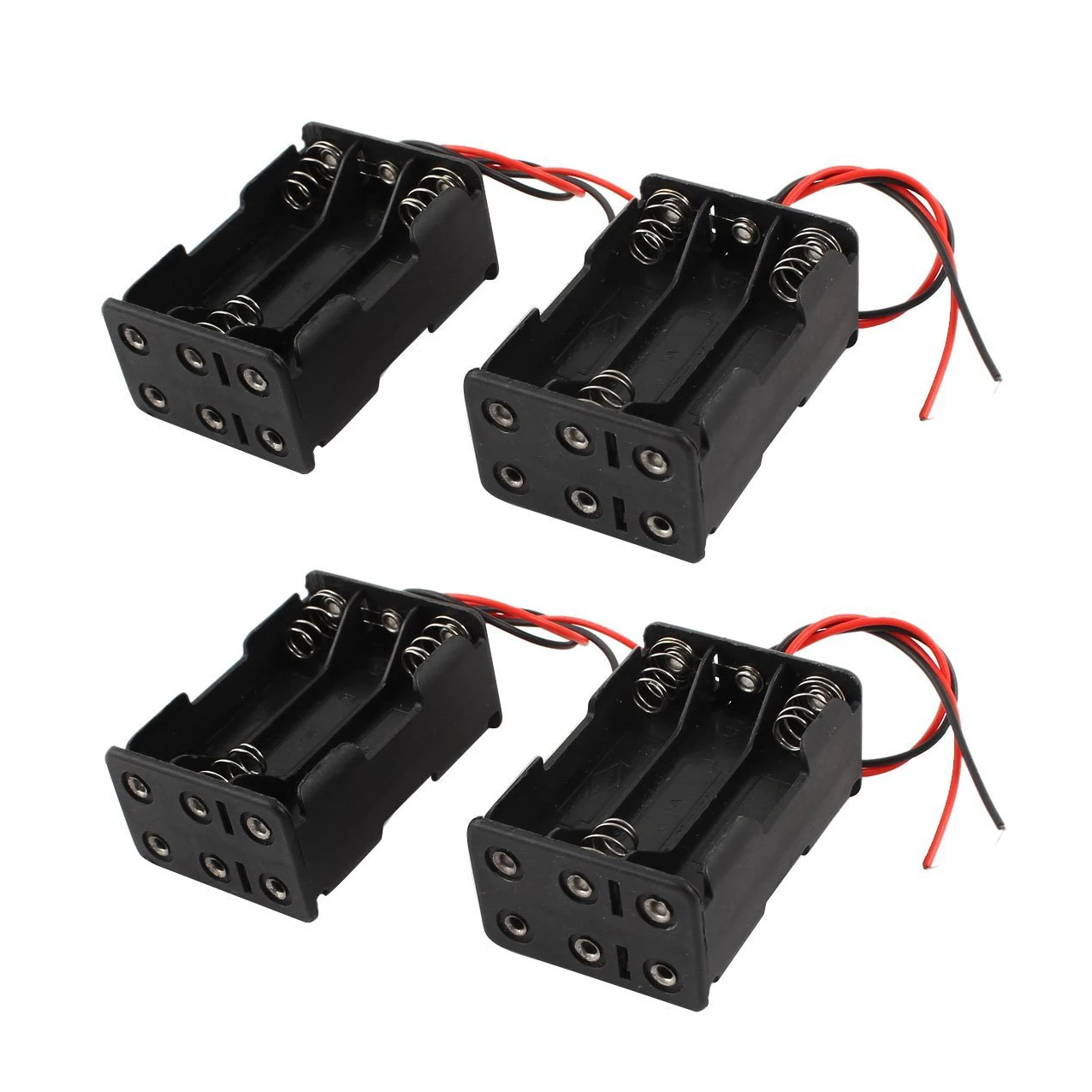 Топ 4 шт проводной 6x1 5 V AAA держатель батареи пластиковый корпус коробка для