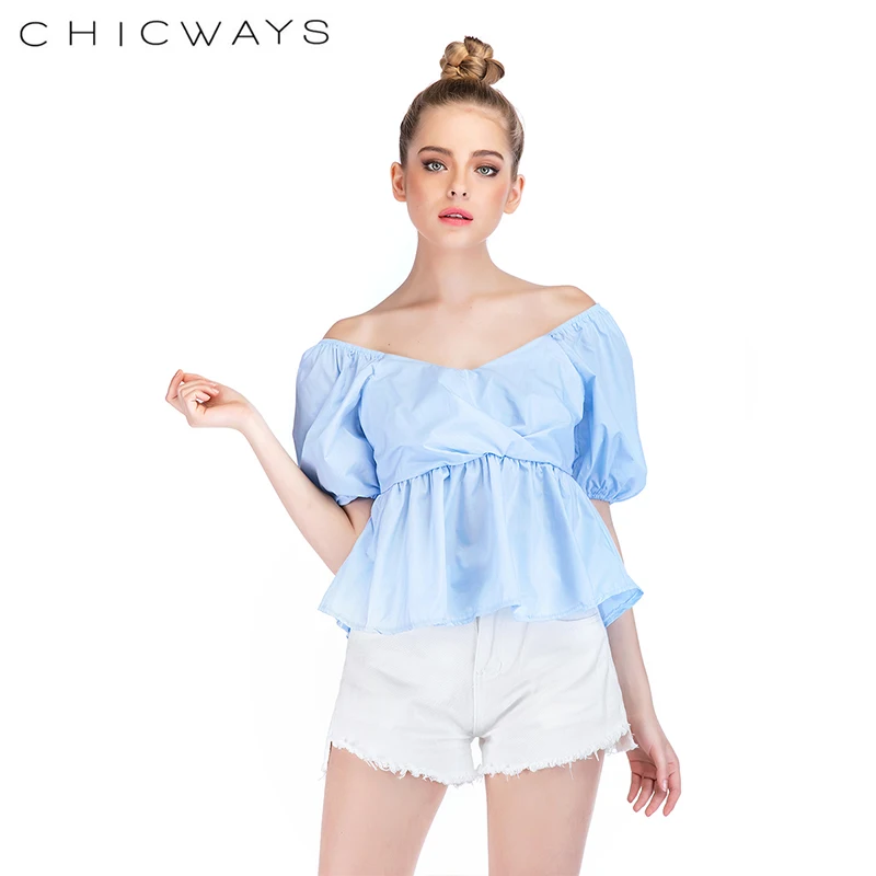 Chicways летние топы с открытыми плечами Для женщин блузка модные пикантные крест