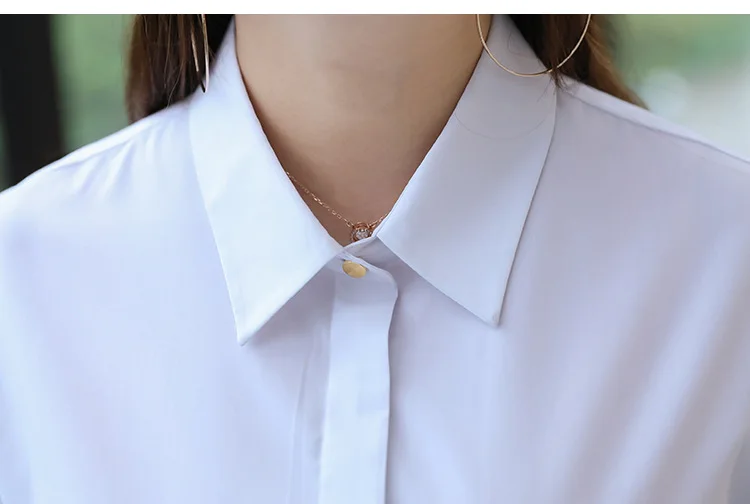 XL-10XL размера плюс летняя блузка Женская Офисная деловая белая рубашка Топы
