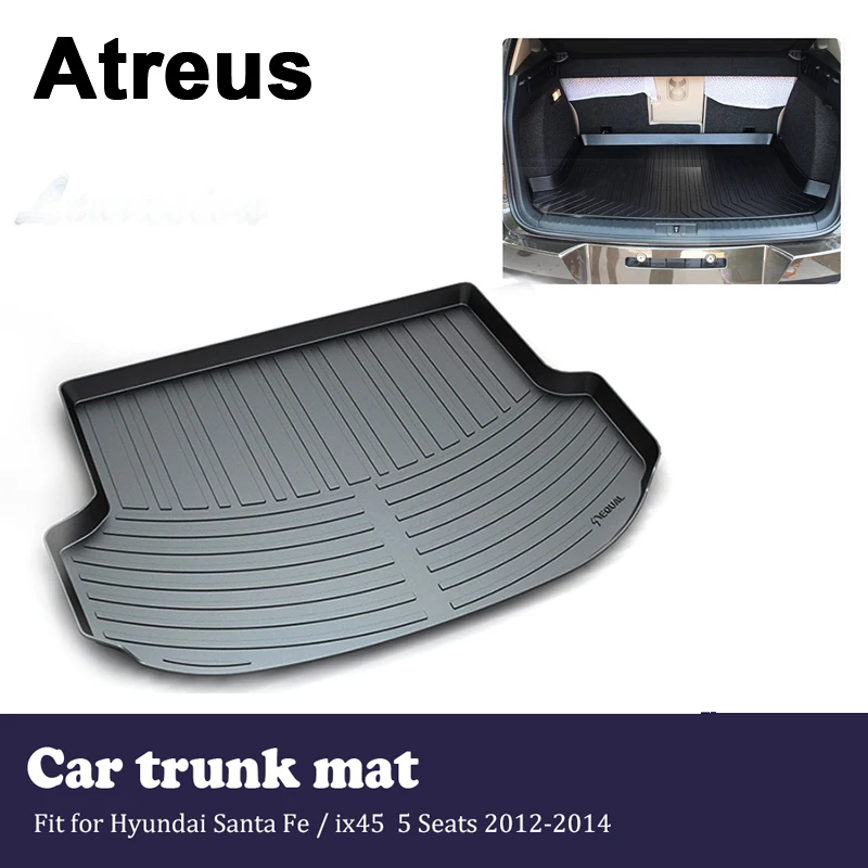 

Atreus Anti-slip Waterproof Car Trunk Mat Tray Cargo Floor Liner Carpet Pad For Hyundai Santa Fe ix45 5 Seats 2012 2013 2014
