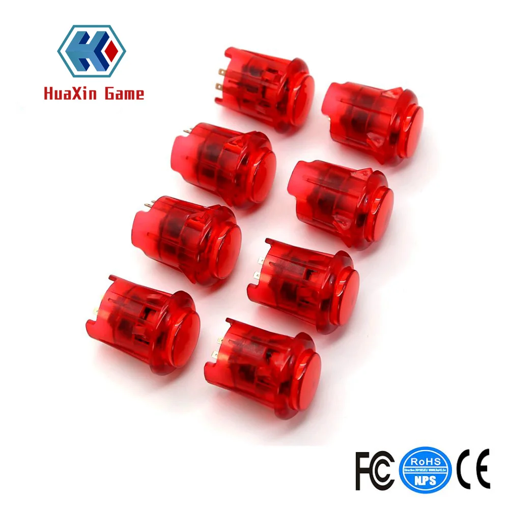 8 X LED подсветка аркадная кнопка для Аркады MAME JAMMA с переключателем и 5V LED-красный |