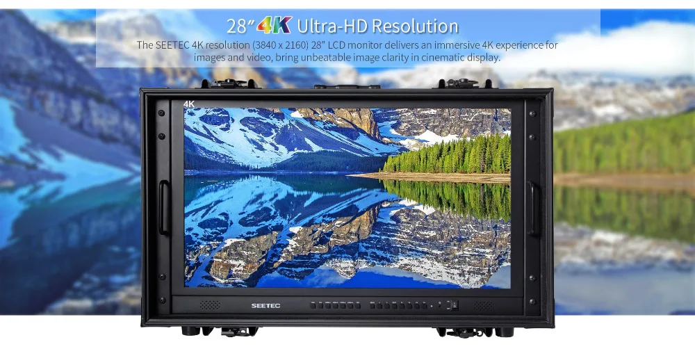 Seetec 4K280-9HSD-CO 28 дюймов 4K вещательный монитор для наблюдения CCTV делая фильмы Ultra HD Ручной ЖК-монитор