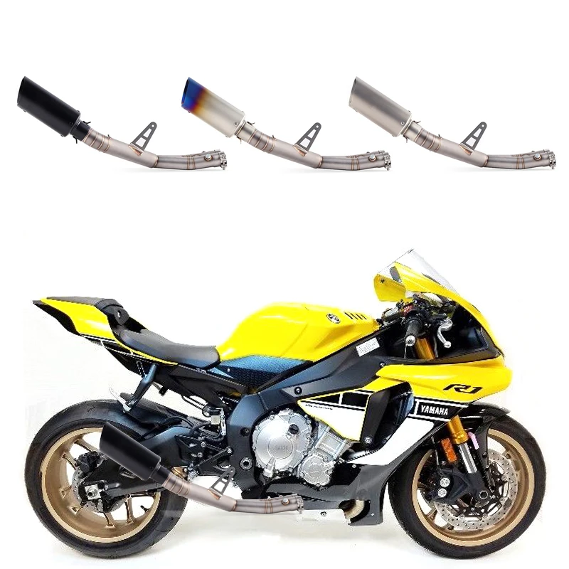 Мотоцикл Полный выхлопной Escape глушитель системы Слипоны для Yamaha YZF R1 YZR-R1 контакт среднего звенья трубы