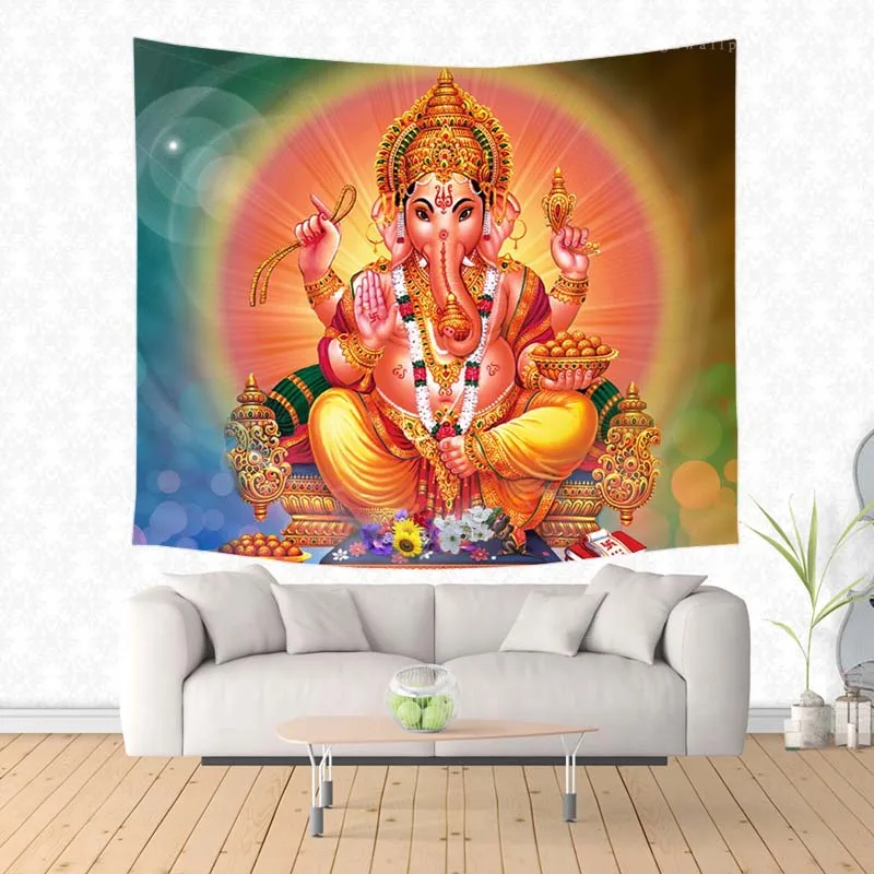 5 Ganesha Of Hinduism Lord полиэстер прямоугольный гобелен DIY ковер на стену Коврик для йоги коврик для пикника украшения дома спальни - Цвет: 5