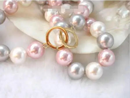 12mm round Multi-color south sea shell pearls necklace | Украшения и аксессуары