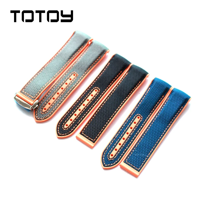 Ремешки для наручных часов TOTOY Omega силиконовые резиновые ремешки 9900 22 мм |