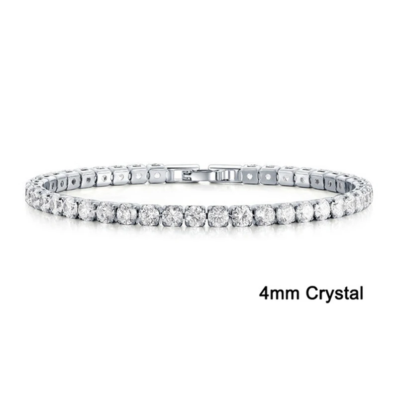Women Tennis Bracelet Adjustable Gold Silver Rhinestone Crystal CZ Cubic Zirconia Bracelets for Women Wedding Hand Chain Jewelry